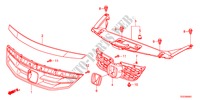 VOOR GRILLE('11) voor Honda ACCORD 2.4 EX 2 deuren 5-traps automatische versnellingsbak 2011