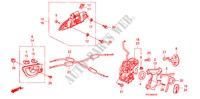 ACHTER PORTIER SLOT/ BUITEN HENDEL(1) voor Honda JAZZ 1.4 LS 5 deuren 5-versnellings handgeschakelde versnellingsbak 2009