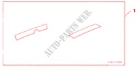 CHROMEN DECORATIE OP ACHTERKLEP voor Honda JAZZ 1.4 LS 5 deuren 5-versnellings handgeschakelde versnellingsbak 2009