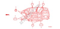 DOORVOERTULLE(ONDER) voor Honda JAZZ 1.4 LS 5 deuren 5-versnellings handgeschakelde versnellingsbak 2009