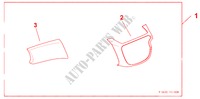 INTERIOR RH CTR PANEL & UPR BOX LID PANEL DESIGN B voor Honda JAZZ 1.4 EXCL TEMP TIRE 5 deuren 5-versnellings handgeschakelde versnellingsbak 2009