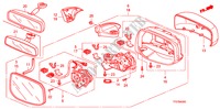 SPIEGEL(AFSTANSBEDIENING) voor Honda JAZZ 1.2 LSRE TEMP TIRE 5 deuren 5-versnellings handgeschakelde versnellingsbak 2009