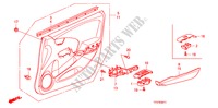 VOOR PORTIER VOERING(RH) voor Honda JAZZ 1.2 SE   TEMP TIRE 5 deuren 5-versnellings handgeschakelde versnellingsbak 2009