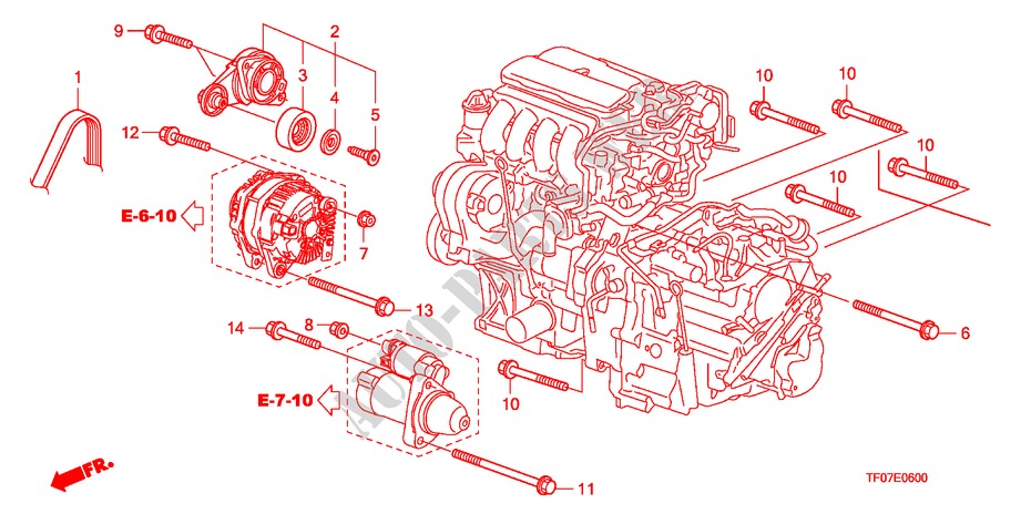 AUTOMATISCH SPANNER voor Honda JAZZ 1.4 LS 5 deuren 5-versnellings handgeschakelde versnellingsbak 2009