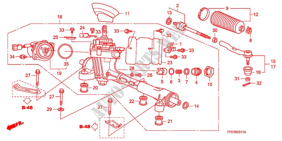 P.S. VERSNELLINGBOX(EPS) (RH) voor Honda JAZZ 1.2 SE   TEMP TIRE 5 deuren 5-versnellings handgeschakelde versnellingsbak 2009