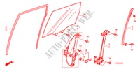 ACHTER PORTIER GLAS/REGELAAR voor Honda JAZZ 1.2 SE 5 deuren 5-versnellings handgeschakelde versnellingsbak 2010