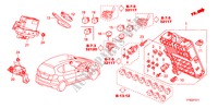 BEDIENINGSEENNEID(CABINE)(1)(RH) voor Honda JAZZ 1.3 LX 5 deuren 5-versnellings handgeschakelde versnellingsbak 2010