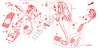 PEDAAL(LH) voor Honda JAZZ 1.4 ES   TEMP TIRE 5 deuren 5-versnellings handgeschakelde versnellingsbak 2010