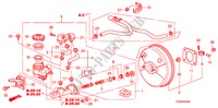 REM HOOFDCILINDER/HOOFDSPANNING(LH)(1) voor Honda JAZZ 1.4 LSS  TEMP TIRE 5 deuren intelligente transmissie IMT 2010