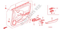 VOOR PORTIER VOERING(LH) voor Honda JAZZ 1.4 LSS  TEMP TIRE 5 deuren 5-versnellings handgeschakelde versnellingsbak 2010
