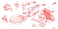 BEDIENINGSEENNEID(CABINE)(1)(RH) voor Honda JAZZ 1.3LX 5 deuren 5-traps automatische versnellingsbak 2011