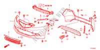 BUMPERS(2) voor Honda JAZZ 1.4LSS 5 deuren 5-versnellings handgeschakelde versnellingsbak 2011