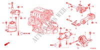 MOTOR BEVESTIGING(MT) voor Honda JAZZ 1.2SE 5 deuren 5-versnellings handgeschakelde versnellingsbak 2011
