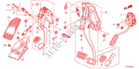 PEDAAL(LH) voor Honda JAZZ 1.4ESH 5 deuren 5-versnellings handgeschakelde versnellingsbak 2011