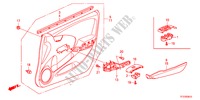VOOR PORTIER VOERING(LH) voor Honda JAZZ 1.4LSSH 5 deuren 5-versnellings handgeschakelde versnellingsbak 2011