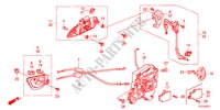 VOORPORTIER SLOT/BUITEN HENDEL(2) voor Honda JAZZ 1.4EXHT 5 deuren 5-versnellings handgeschakelde versnellingsbak 2011