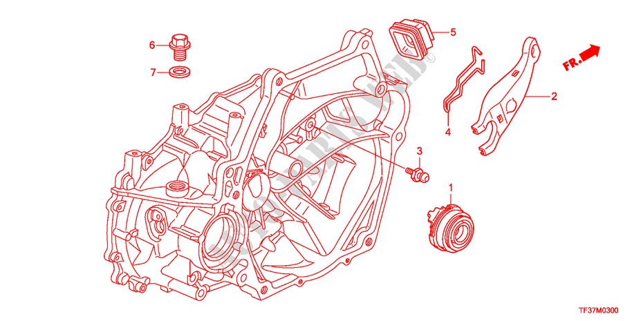 KOPPELING TERUGKEER(MT) voor Honda JAZZ 1.3LX 5 deuren 5-versnellings handgeschakelde versnellingsbak 2011