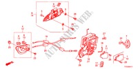 ACHTER PORTIER SLOT/BUITEN HENDEL(2) voor Honda JAZZ 1.4ESH 5 deuren 5-versnellings handgeschakelde versnellingsbak 2012