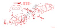 EMBLEEM/WAARSCHUWINGSLABEL voor Honda JAZZ 1.4ES    TEMP TIRE 5 deuren CVT versnellingsbak 2012