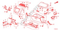 INSTRUMENTEN AFWERKING(PASSAGIERZIJKANT)(LH) voor Honda JAZZ 1.2S     TEMP TIRE 5 deuren 5-versnellings handgeschakelde versnellingsbak 2012