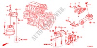MOTOR BEVESTIGING(CVT) voor Honda JAZZ 1.4ES    TEMP TIRE 5 deuren CVT versnellingsbak 2012