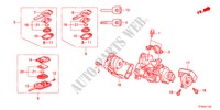 SLEUTEL CILINDER COMPONENTEN voor Honda JAZZ 1.4ES 5 deuren 5-versnellings handgeschakelde versnellingsbak 2012