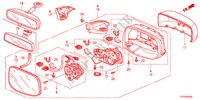 SPIEGEL(AFSTANSBEDIENING) voor Honda JAZZ 1.2SE 5 deuren 5-versnellings handgeschakelde versnellingsbak 2012