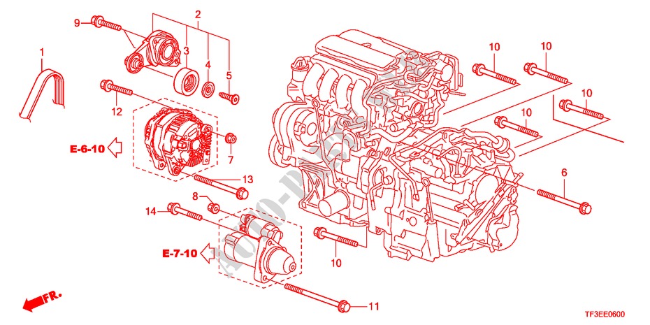 AUTOMATISCH SPANNER voor Honda JAZZ 1.4ES 5 deuren 5-versnellings handgeschakelde versnellingsbak 2012