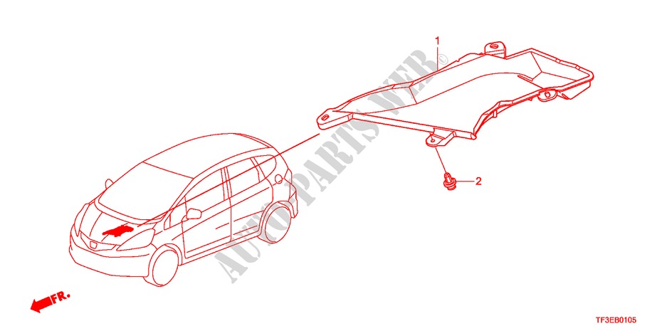 KOELING KANAAL voor Honda JAZZ 1.5EX 5 deuren 5-versnellings handgeschakelde versnellingsbak 2012