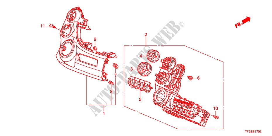 REGELAAR AUTOMATISCHE    AIRCO(LH) voor Honda JAZZ 1.4ESLT 5 deuren 5-versnellings handgeschakelde versnellingsbak 2012