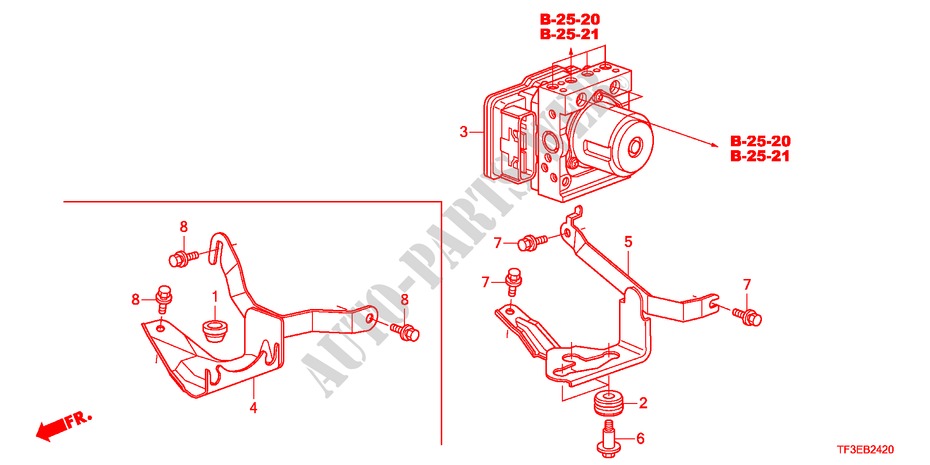 VSA MODULATOR voor Honda JAZZ 1.4ES 5 deuren 5-versnellings handgeschakelde versnellingsbak 2012