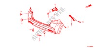 ACHTER BUMPER voor Honda JAZZ HYBRID IMA-S    TEMP TIRE 5 deuren CVT versnellingsbak 2012