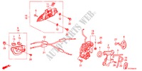 ACHTER PORTIER SLOT/BUITEN HENDEL(1) voor Honda JAZZ HYBRID IMA-H 5 deuren CVT versnellingsbak 2012