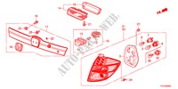 ACHTERLICHT/KENTEKEN LICHT voor Honda JAZZ HYBRID IMA-H 5 deuren CVT versnellingsbak 2012