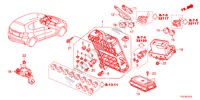 BEDIENINGSEENNEID(CABINE)(1)(LH) voor Honda JAZZ HYBRID IMA-H    TEMP TIRE 5 deuren CVT versnellingsbak 2012