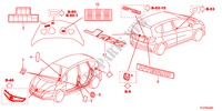 EMBLEEM/WAARSCHUWINGSLABEL voor Honda JAZZ HYBRID IMA-S 5 deuren CVT versnellingsbak 2012