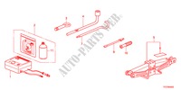 GEREEDSCHAP/KRIK voor Honda JAZZ HYBRID IMA-S    TEMP TIRE 5 deuren CVT versnellingsbak 2012