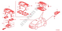 INTERIEUR VERLICHTING voor Honda JAZZ HYBRID IMA-S 5 deuren CVT versnellingsbak 2012