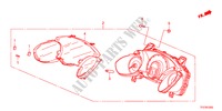 METER voor Honda JAZZ HYBRID IMA-S    TEMP TIRE 5 deuren CVT versnellingsbak 2012