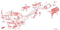 UITLAATPIJP/GELUIDDEMPER voor Honda JAZZ HYBRID IMA      TEMP TIRE 5 deuren CVT versnellingsbak 2012