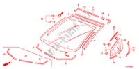 VOOR RUIT voor Honda JAZZ HYBRID IMA-S    TEMP TIRE 5 deuren CVT versnellingsbak 2012