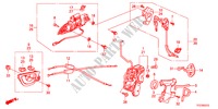 VOORPORTIER SLOT/BUITEN HENDEL(1) voor Honda JAZZ HYBRID IMA-S    TEMP TIRE 5 deuren CVT versnellingsbak 2012