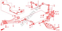 ACHTER ONDER ARM voor Honda ODYSSEY LX 5 deuren 5-traps automatische versnellingsbak 2011