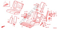 ACHTER ZITTING(L.)(1) voor Honda ODYSSEY TOURING 5 deuren 6-traps automatische versnellingsbak 2011