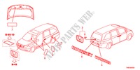 EMBLEMEN/WAARSCHUWINGSLABELS voor Honda ODYSSEY TOURING 5 deuren 6-traps automatische versnellingsbak 2011