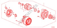 GENERATOR voor Honda ODYSSEY EXL 5 deuren 5-traps automatische versnellingsbak 2011