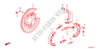 PARKEERREMSCHOEN voor Honda ODYSSEY LX 5 deuren 5-traps automatische versnellingsbak 2011