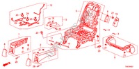 V. ZITTING COMPONENTEN(R.)(SPANNING ZITTING) voor Honda ODYSSEY TOURING 5 deuren 6-traps automatische versnellingsbak 2011