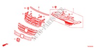 VOOR GRILLE voor Honda ODYSSEY TOURING 5 deuren 6-traps automatische versnellingsbak 2011