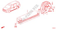 ZIJ DORPEL VERSIERING voor Honda ODYSSEY EXL 5 deuren 5-traps automatische versnellingsbak 2011